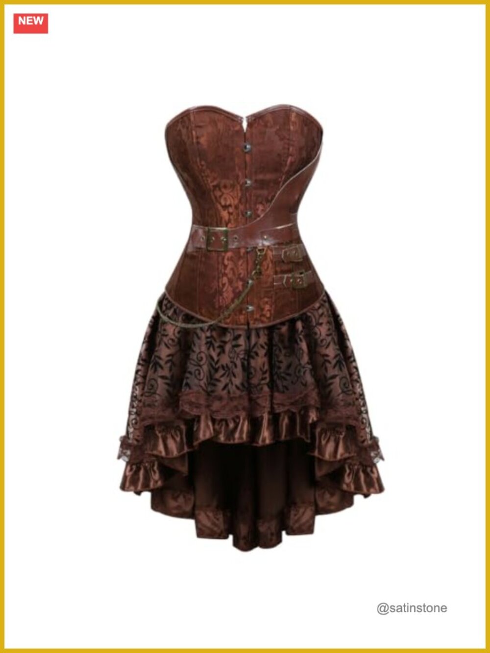 Steampunk Corset Skirt Set Gothic Halloween Renaissance Costume